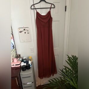 David’s Bridal Cinnamon Bridesmaid Dress